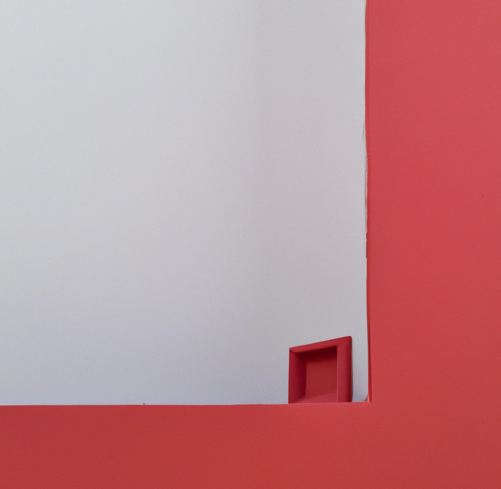 Uso del espacio negativo en una pared minimalista.