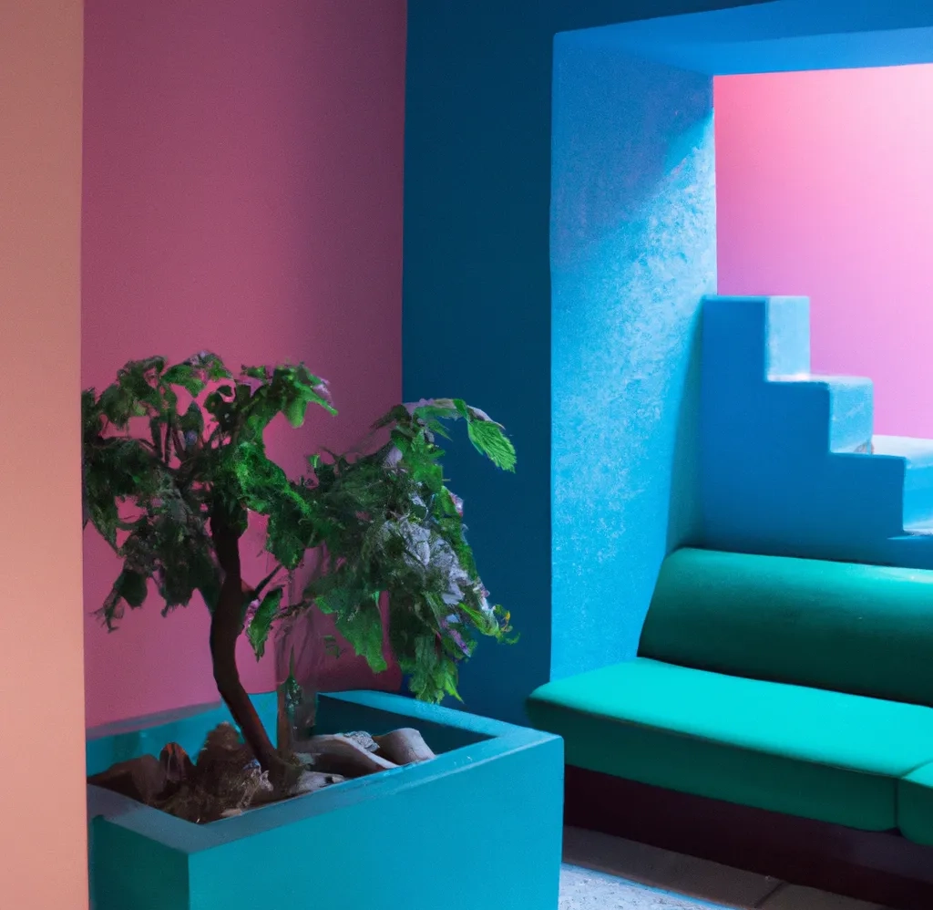 Combinación de colores minimalistas en un espacio interior.